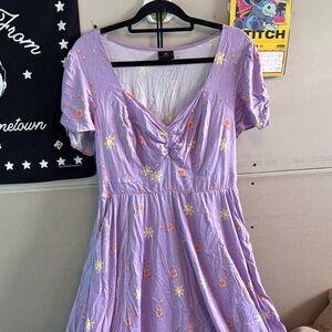 Disney Lavender Floral Midi Dress